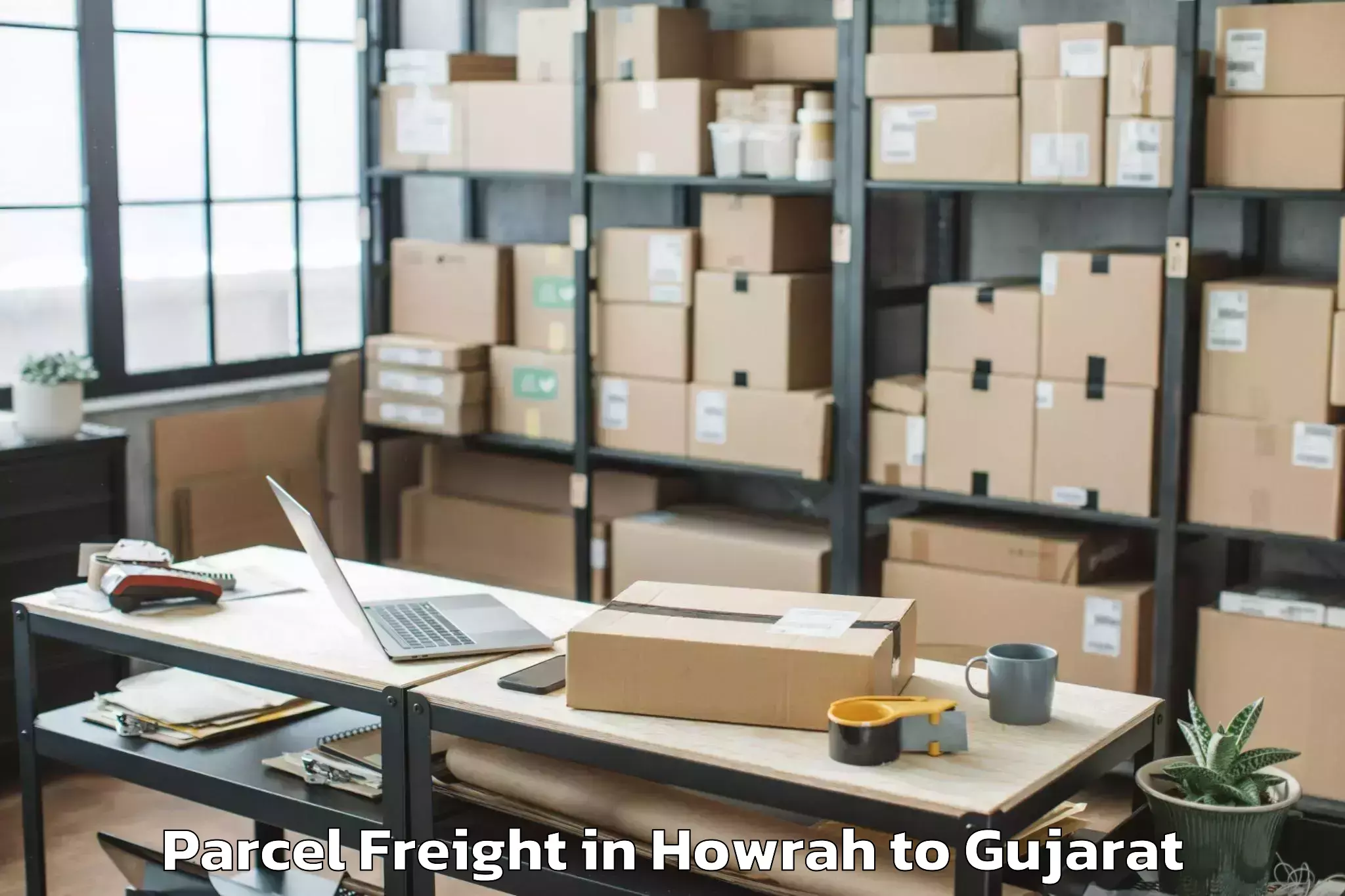 Book Your Howrah to Virpur Parcel Freight Today